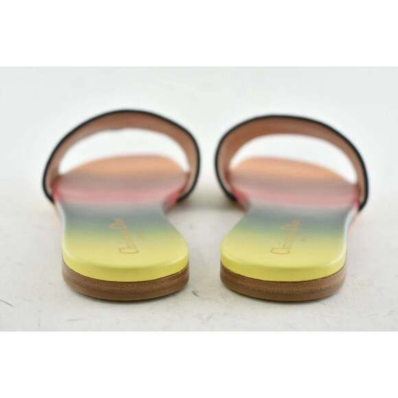 Christian Dior Dway Rainbow Multicolor Embroidered Logo Slide Flat Sandal 41.5 - Picture 11 of 12